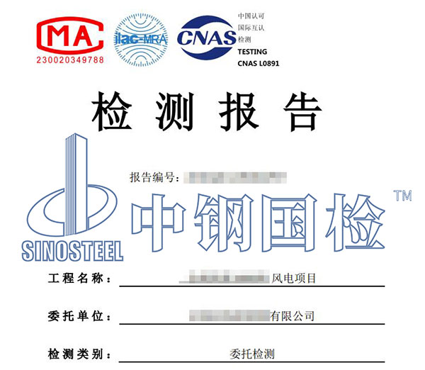 風(fēng)電項目試驗檢測報告